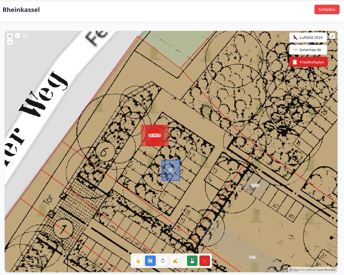 Transparenz-Steuerung der Kartenebenen